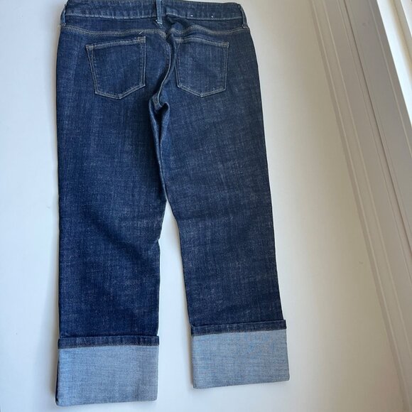 Banana Republic Cuffed Dark Wash Cropped Jeans - Picture 3 of 4